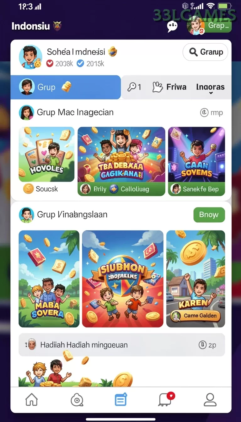 Cuplikan layar CINEMA77 — menu navigasi